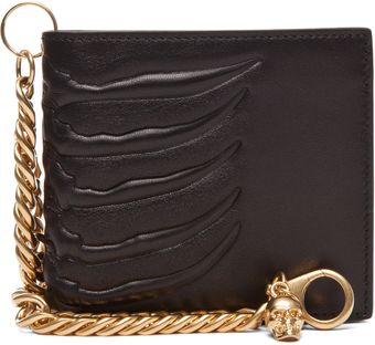 Alexander McQueen Ribcage Chain Wallet in Black - Lyst