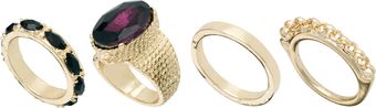 Asos Stone Ring Pack - Lyst