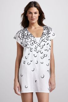 Oscar de la Renta Printed Silk Coverup Tunic - Lyst