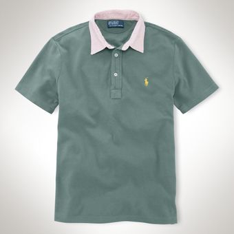 Polo Ralph Lauren Custom Woven Collar Polo - Lyst