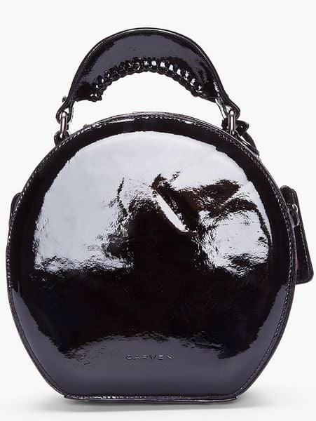 black round shoulder bag