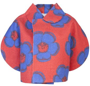 Comme Des Garçons Short Flower Jacket - Lyst