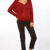 Free People The Bumblebee Stripe Pullover in Red Combo in Red - Lyst