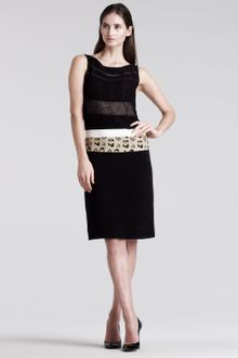 Giambattista Valli Sleeveless Mixed Media Dress - Lyst