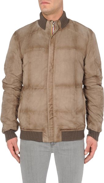 Gold Bunny Leather Outerwear - Lyst
