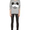 Neil Barrett Mickey Print Sweatshirt in Smoke Melange Black in Gray (smoke melange &amp; black) - Lyst