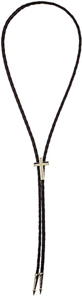Topshop Cross Bolo Necklace in Brown - Lyst
