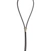 Topshop Cross Bolo Necklace in Brown - Lyst