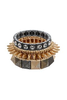 Topshop Premium Spike Stone Bracelet - Lyst