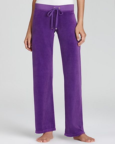 purple velour pants