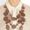 Oscar De La Renta Hammered Rose Gold Plated Multistrand Necklace in Pink (rose) - Lyst