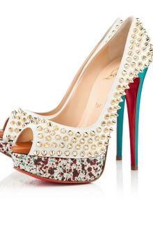 Christian Louboutin Lady Peep Spikes - Lyst