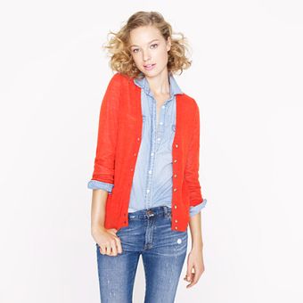 J.Crew Blingbutton Cardigan - Lyst