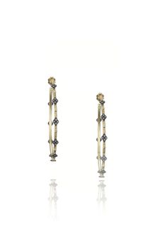 Armenta Hoop Earrings with Midnight Accents - Lyst