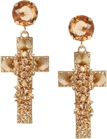 Asos Jewel Cross Earrings - Lyst