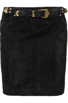 Balmain Suede Skirt - Lyst