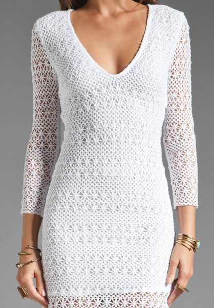 Bec&bridge Bianco V- Dress in White | Lyst
