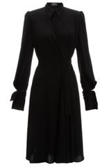 Boudicca Black Shattered Pleat Shirt Dress