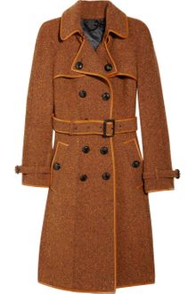 Burberry Prorsum Wool Tweed Trench Coat - Lyst