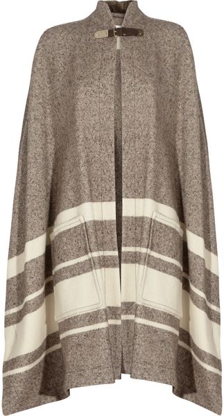 Chloé Woven Woolblend Cape - Lyst