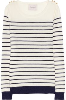 Crumpet Sparkle Striped Cashmere Sweater - Lyst