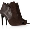 Diane Von Furstenberg Ali Suede and Texturedleather Ankle Boots in Brown - Lyst