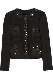 Dolce & Gabbana Embellished Bouclé Wool Blend Jacket - Lyst