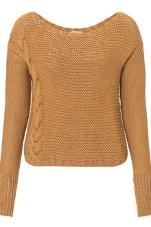 Garzon Caramel Merino Cropped Jumper - Lyst