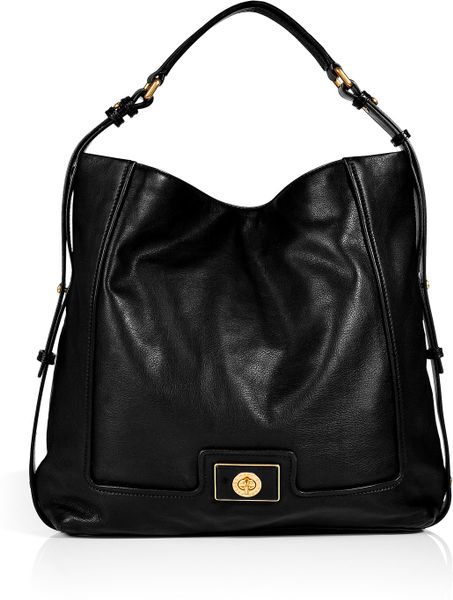 Marc By Marc Jacobs Black Leather Hobo Bag In Black Lyst