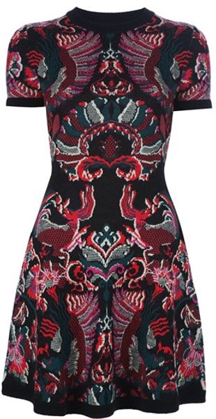 McQ by Alexander McQueen Cap Sleeve Knitted Dress - Lyst