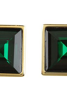 Michael Kors Cocktail Party Emerald Crystal Square Stud Earrings - Lyst