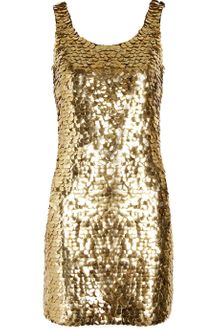 Moschino Paillette embellished Crepe Mini Dress - Lyst