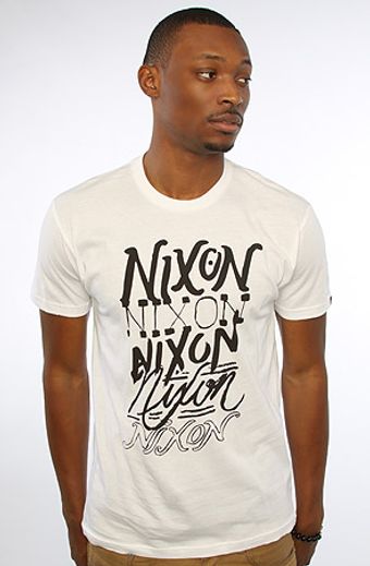 Nixon The Switzer Tee in White Black - Lyst