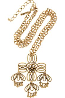 Oscar de la Renta Goldtone Necklace - Lyst