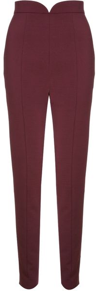 Paper London Burgundy Cigarette Trousers - Lyst