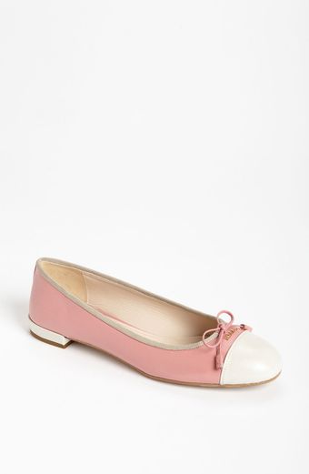 Prada Cap Toe Ballet Flat - Lyst