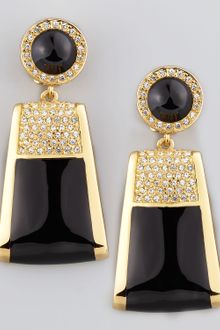 Rachel Zoe Rectangle Drop Clip Earrings - Lyst