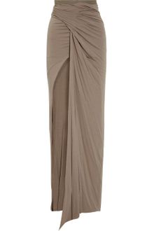 Rick Owens Lilies Draped Stretchjersey Maxi Skirt - Lyst