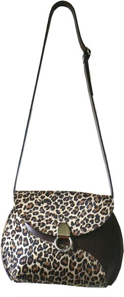 Steven Harkin Kat Small Messenger Bag in Leopard Print Leather - Lyst