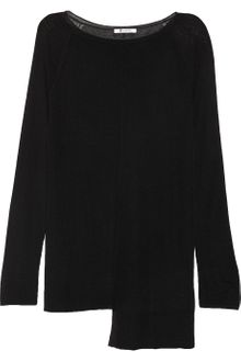 T By Alexander Wang Asymmetric Ribbed Open knit Tunic - Lyst