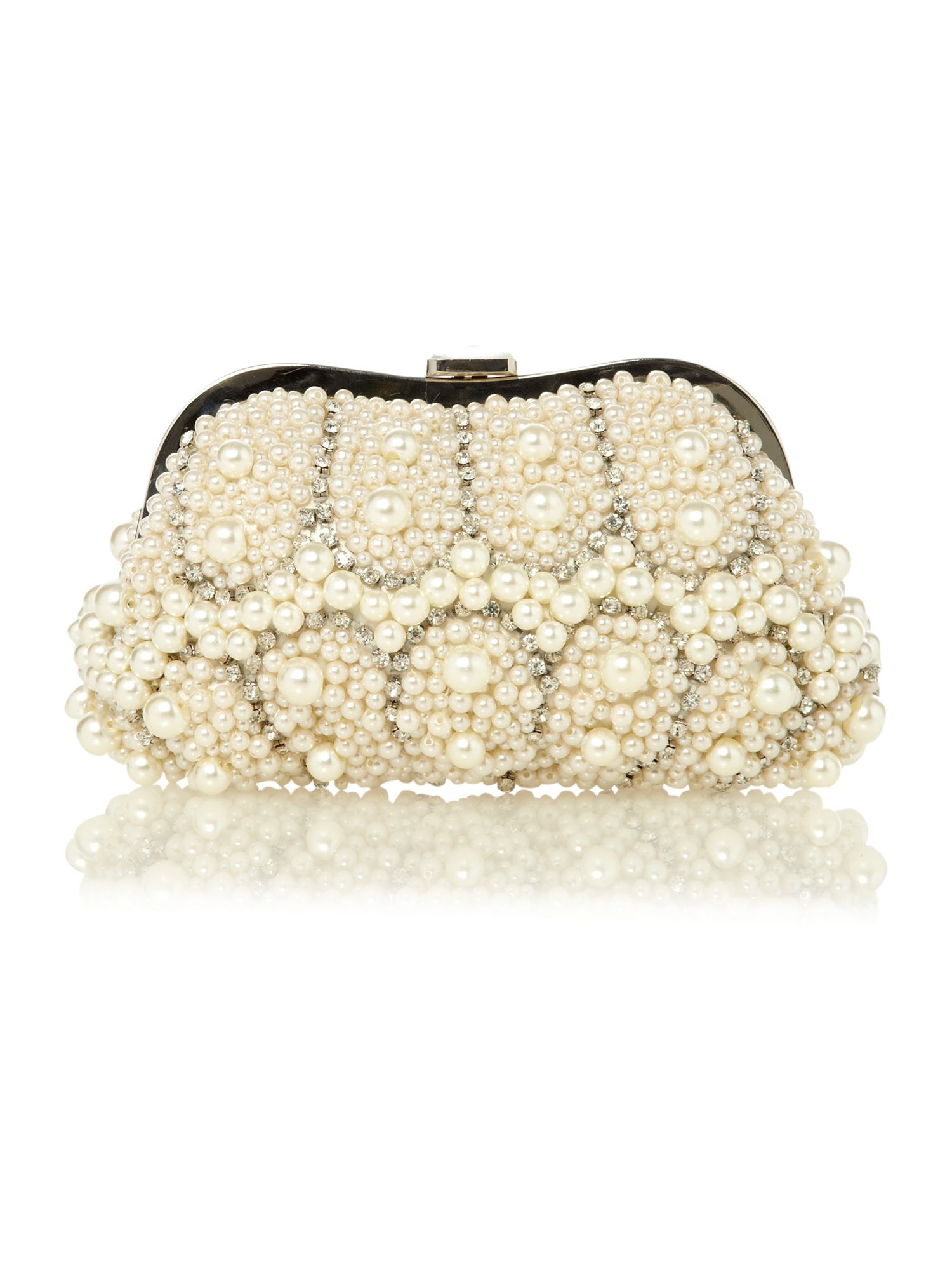 Untold Clutch Bag In Beige white Lyst