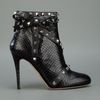 Valentino Strappy Studded Ankle Boot in Black - Lyst