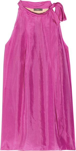 Vera Wang Necktie Silk Top - Lyst
