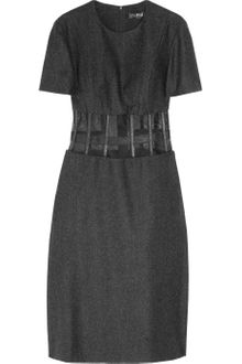 Versus  Woolfelt and Boned Tulle Dress - Lyst