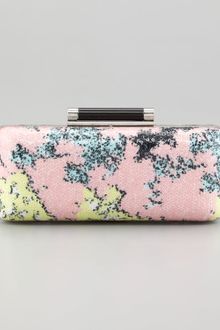 Diane Von Furstenberg Tonda Printed Sequined Clutch - Lyst