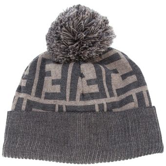 Fendi Logo Embellished Beanie - Lyst