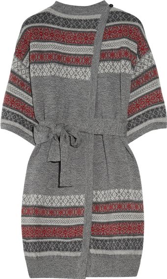 Matthew Williamson Fair Isle Merino Wool Cardicoat - Lyst