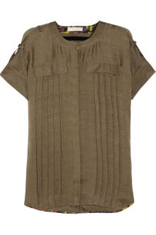 Matthew Williamson Pleated Silkbrocade Shirt - Lyst