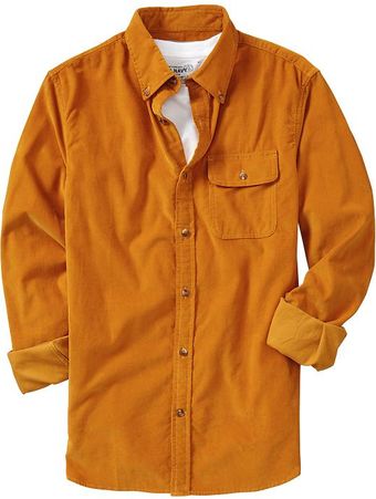 Old Navy Slim fit Corduroy Shirts - Lyst