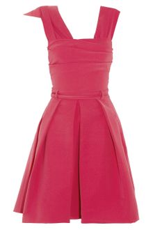 Preen Zara Pleated Stretch Crepe Dress - Lyst